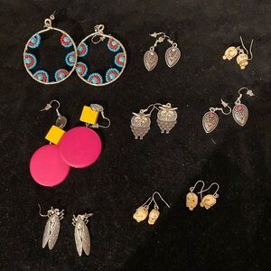 Lot 13-Bundle of 9 Dangle Earrings (EF)